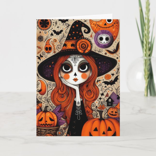 Spooky Halloween Karte (Vorderseite)