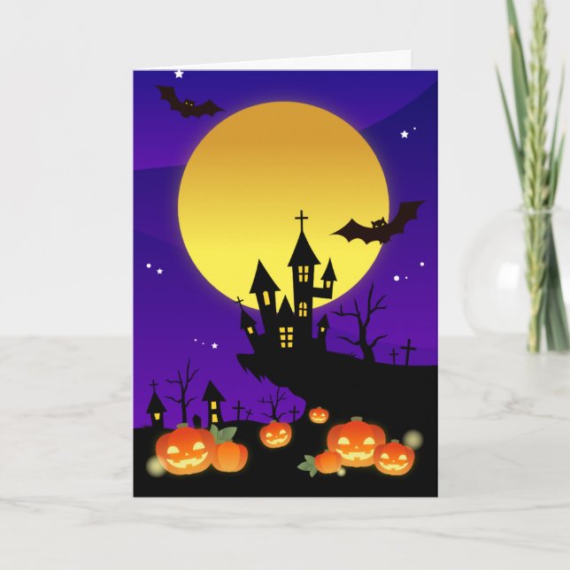 Spooky Halloween Karte (Vorderseite)