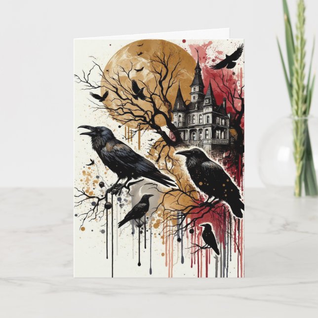 Spooky Halloween Karte (Vorderseite)