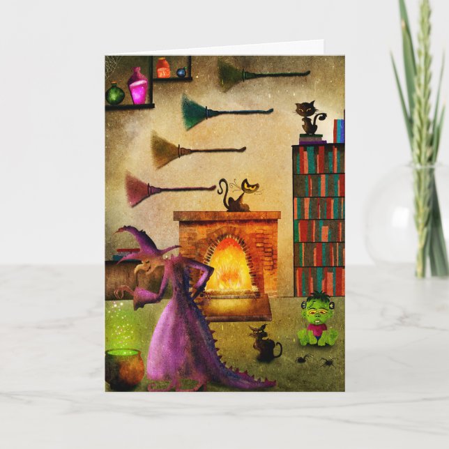 Spooky Halloween Karte (Vorderseite)