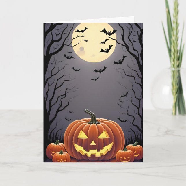 Spooky Halloween Karte (Vorderseite)
