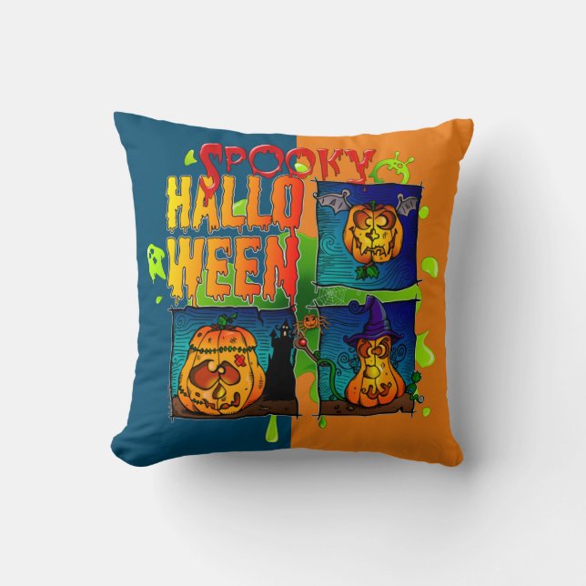 Spooky Halloween Kissen (Vorderseite)