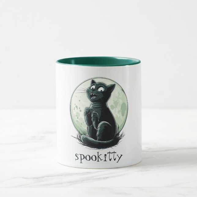 Spooky Halloween Kitty Tasse (Zentrum)
