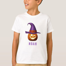 Spooky Halloween Kürbislaterne Name T-Shirt