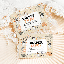 Spooky Halloween Little Boo Ghost Diaper Raffel Begleitkarte