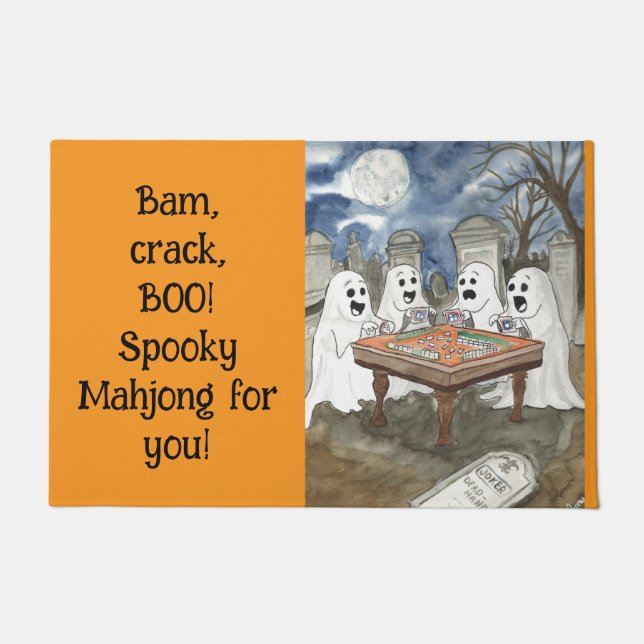 spooky halloween Mah Jong Fußmatte (Vorderseite)