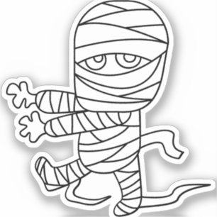 Spooky Halloween Mummy Aufkleber