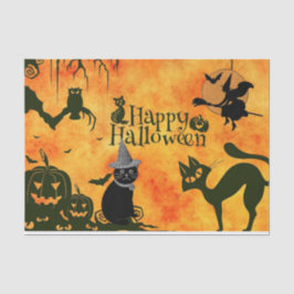 Spooky Halloween-Musterdekoupage Seidenpapier