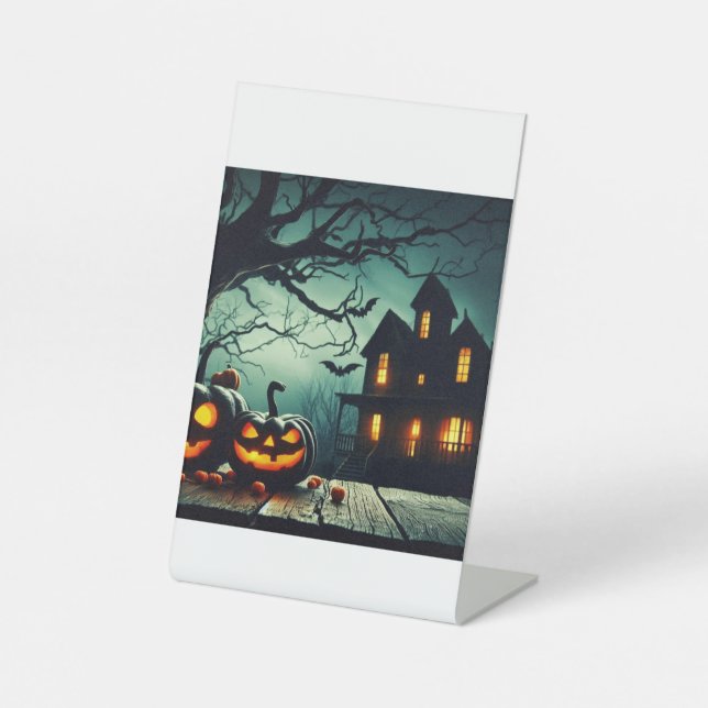 Spooky 💩 Halloween 🎃 Nachtdesign 🌃 Sockelschild (Vorderseite)