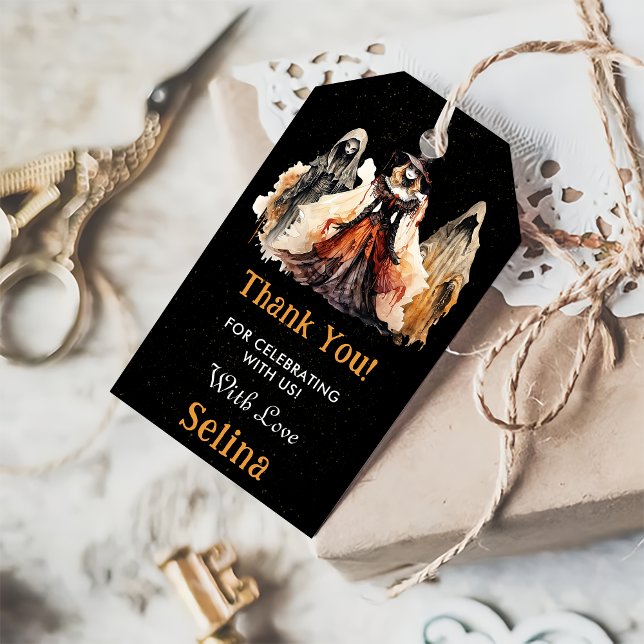 Spooky Halloween Niedlich Ghost Geburtstagsparty Geschenkanhänger (Von Creator hochgeladen)