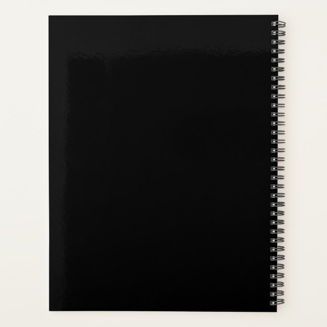 Spooky Halloween Night Full Moon Pumpkin Szene Planer (Rückseite)