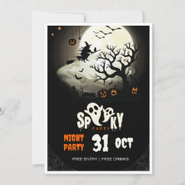 Spooky Halloween Night Party Flyer Einladung