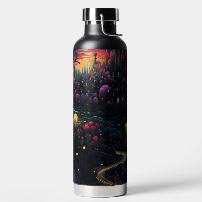 SPOOKY HALLOWEEN NIGHT SCENE TRINKFLASCHE (links)