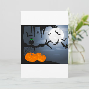 Spooky Halloween Night Szene Einladung