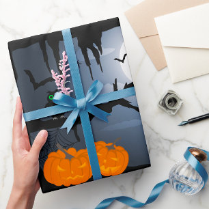 Spooky Halloween Night Szene Geschenkpapier