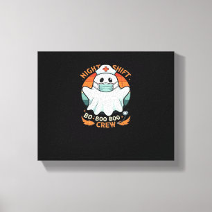 Spooky Halloween Nurse Funny Ghost Kostüm Boo Boo Leinwanddruck