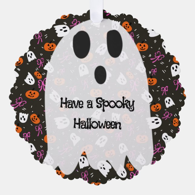 Spooky Halloween  Ornament Karte (Vorderseite)