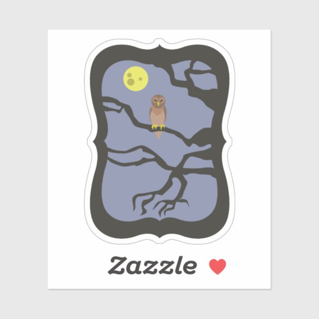 Spooky Halloween Owl Aufkleber (Blatt)