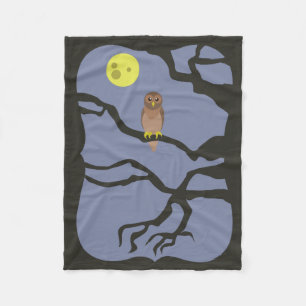 Spooky Halloween Owl Fleecedecke