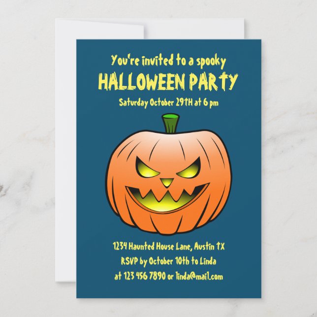 Spooky Halloween-Party Einladung (Vorderseite)