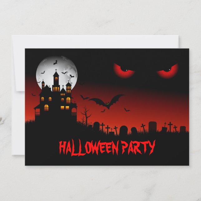 Spooky Halloween-Party Einladung (Vorderseite)