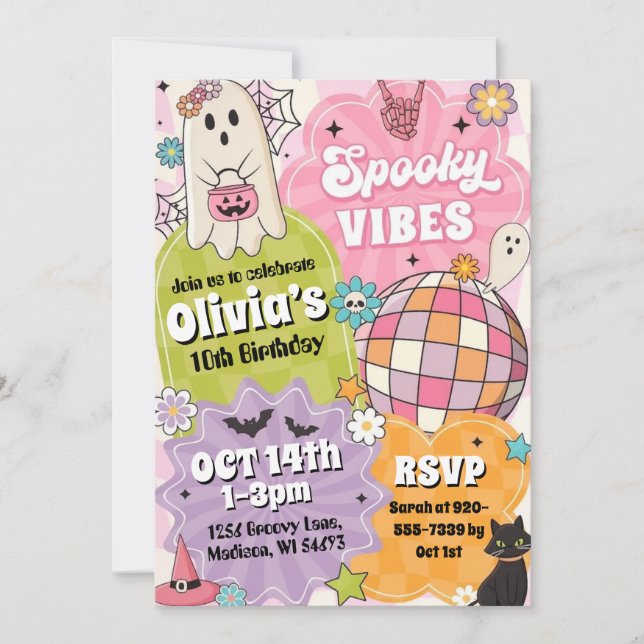 Spooky Halloween Party Einladung (Vorderseite)