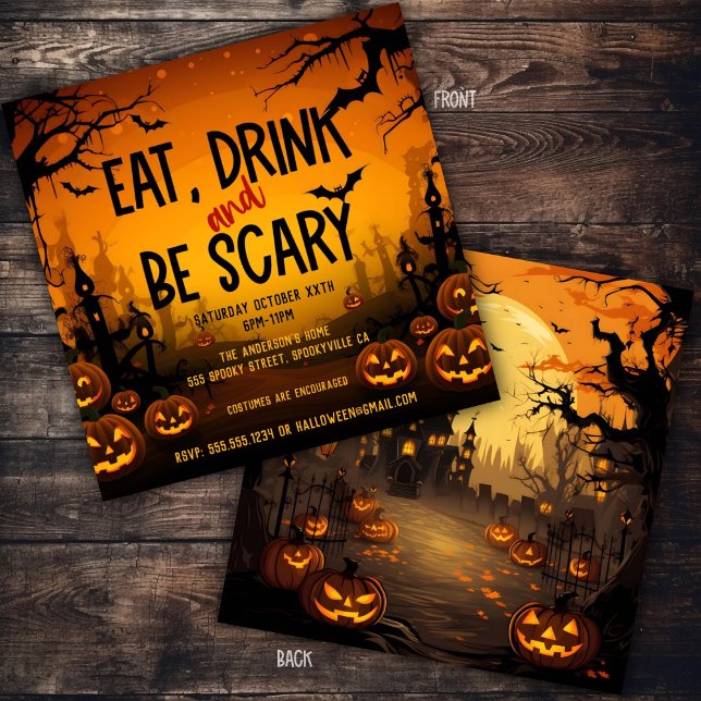 Spooky-Halloween-Party Einladung (Von Creator hochgeladen)