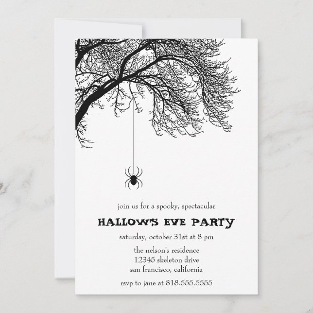 Spooky Halloween-Party Einladung (Vorderseite)