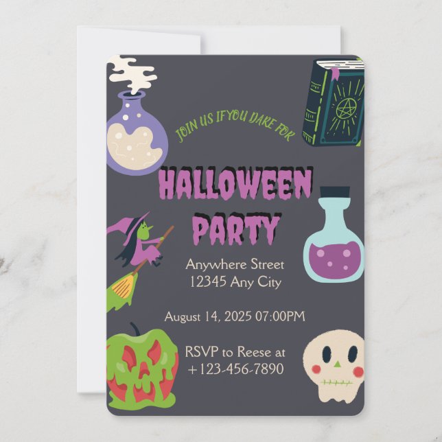 Spooky Halloween-Party Einladung (Vorderseite)
