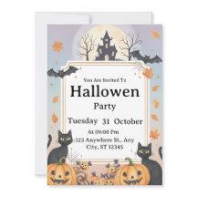 Spooky Halloween-Party Einladung | Bearbeiten von 