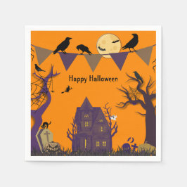 Spooky Halloween-Party Einladung Serviette