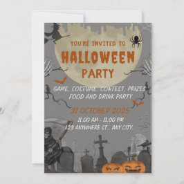 Spooky Halloween-Party Einladungskarte