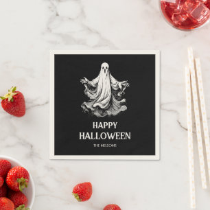 Spooky-Halloween-Party-Leckerei mit Geist Serviette