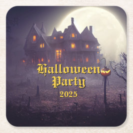 Spooky-Halloween-Party Rechteckiger Pappuntersetzer