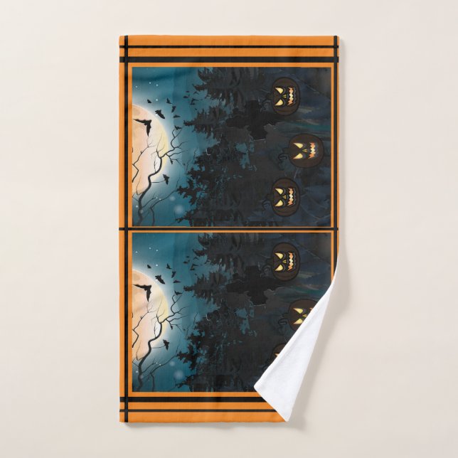 Spooky Halloween Pattern Handtuch (Handtuch)