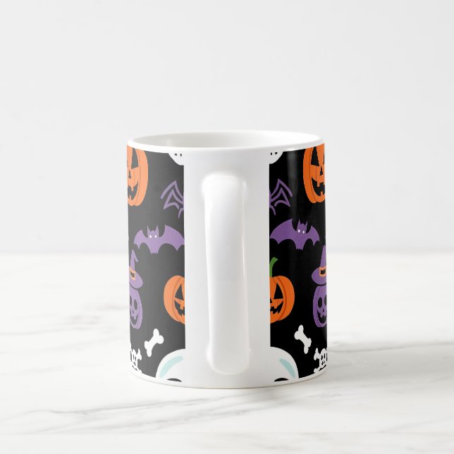 Spooky Halloween Pattern Kaffeetasse (Henkel)