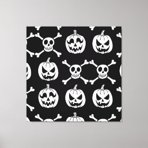 Spooky Halloween Pattern Leinwanddruck