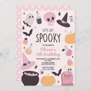 Spooky Halloween Pink Einladung