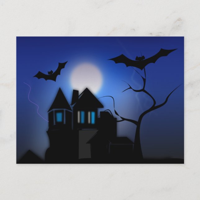 Spooky Halloween Postkarte (Vorderseite)