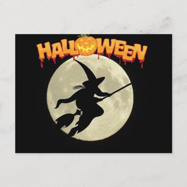 Spooky Halloween Postkarte (Vorderseite)