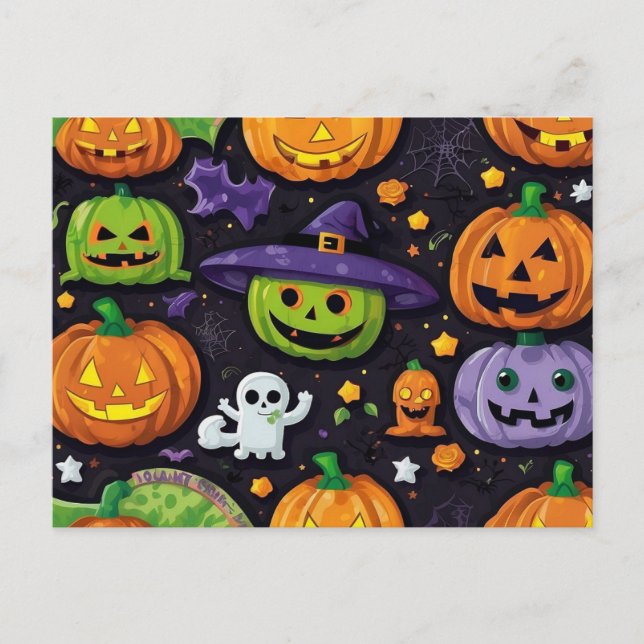 Spooky Halloween Postkarten - Freuen Sie sich! (Vorderseite)