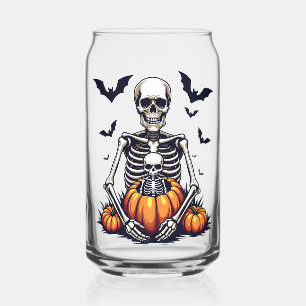 Spooky Halloween Pregnant Skeleton Schwangerschaft Dosenglas