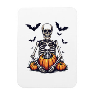 Spooky Halloween Pregnant Skeleton Schwangerschaft Magnet