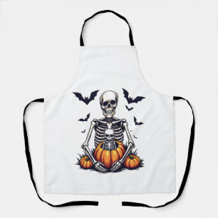 Spooky Halloween Pregnant Skeleton Schwangerschaft Schürze