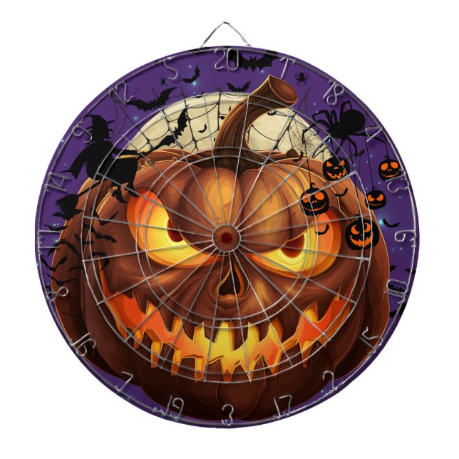 Spooky Halloween Pumpkin Dartboard Dartscheibe (vorne)