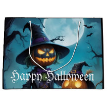 Spooky Halloween Pumpkin Duo