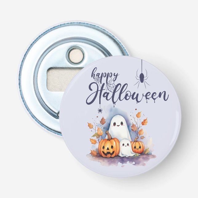 Spooky Halloween Pumpkin Ghost Bottle Opener Flaschenöffner (Vorderseite)