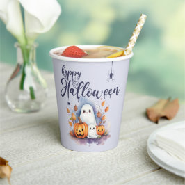 Spooky Halloween Pumpkin Ghost Paper Cups Pappbecher