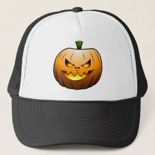 Spooky Halloween Pumpkin Head Truckerkappe