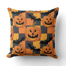 Spooky Halloween Pumpkin und Bat Pattern